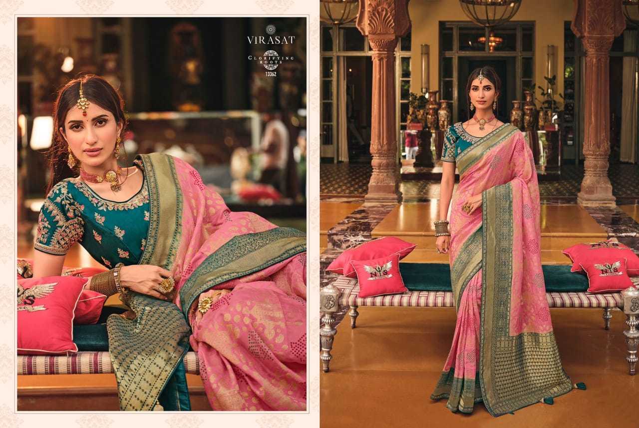 Designer Indian Silk Saree - Silk Fabric, Embroidery Work With Blouse | Perfect For Sangeet, Festive Occasions, And Weddings
