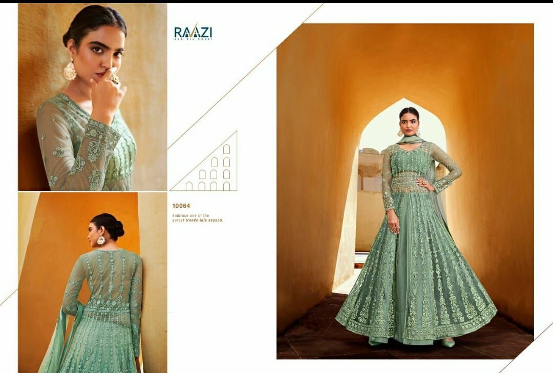 Exquisite Look Ladies Full Sleeves Long Gown - Decoration Material: Cloths