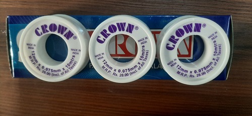 व्हाइट क्राउन टैफ्लॉन टैप 12 एमएम एक्स 0.075 एक्स 10 एमटीआर