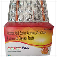Ascorbic Acid, Sodium Ascorbate, Zinc Citrrate And Vitamin D3 Chewable Immunity Booster Tablets