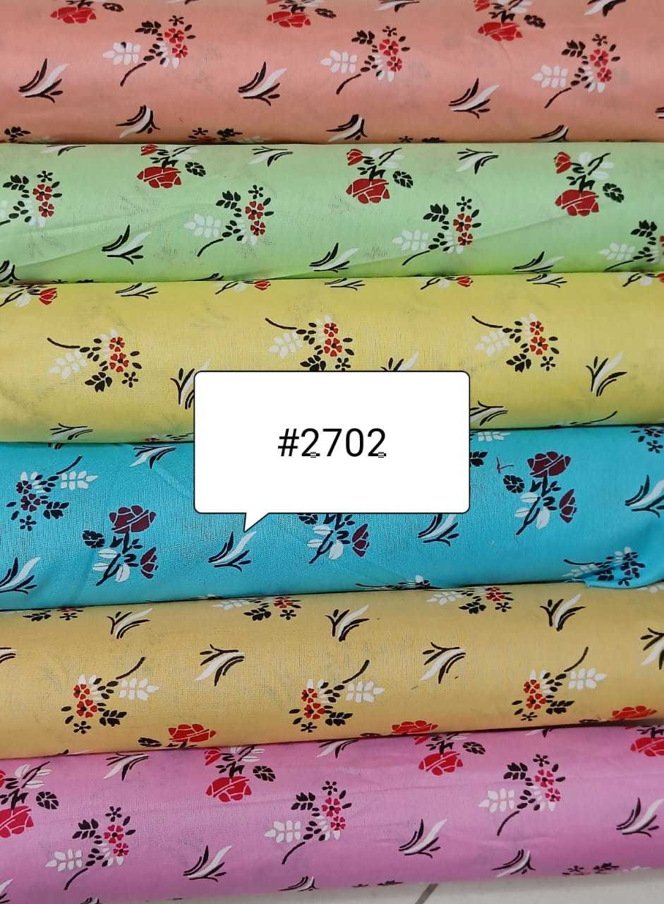 Rayon Printed Fabric - 1 Meter Length, 58 Cm Width | Mix Color Print, 170g Weight, Designed For Women's Indian Wear