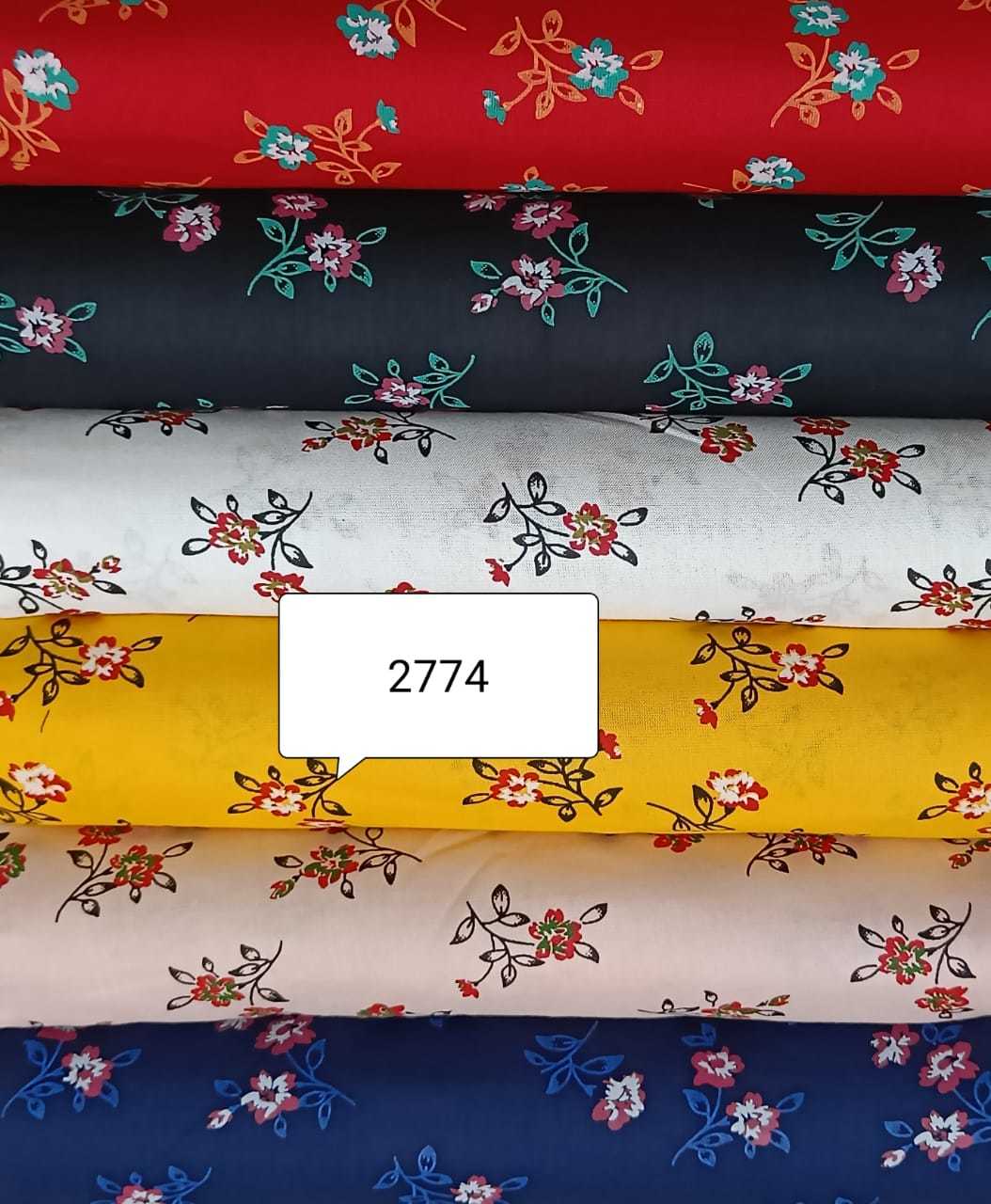 Rayon Printed Fabric - 1 Meter Length, 58 Cm Width | Mix Color Print, 170g Weight, Designed For Women's Indian Wear