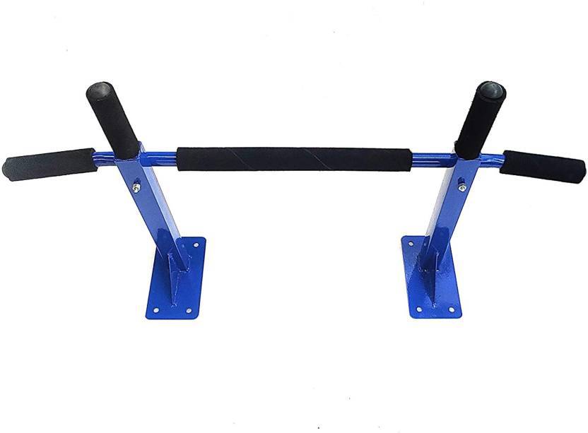 Wall Mounted Pull-up Bar - Solid Steel, 3 Ft Length, Purple And White | Heavy Duty, Supports 100kgs, Padded Hand Grips, Ideal For Strength Training