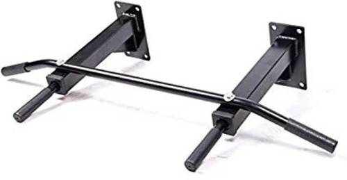 Heavy Duty Wall Mounted Pullup Bar - Solid Metal, 3 Ft Length, Black Color | Maximum Weight Capacity 120 Kg, Ideal For Strength Training, 1 Year Warranty