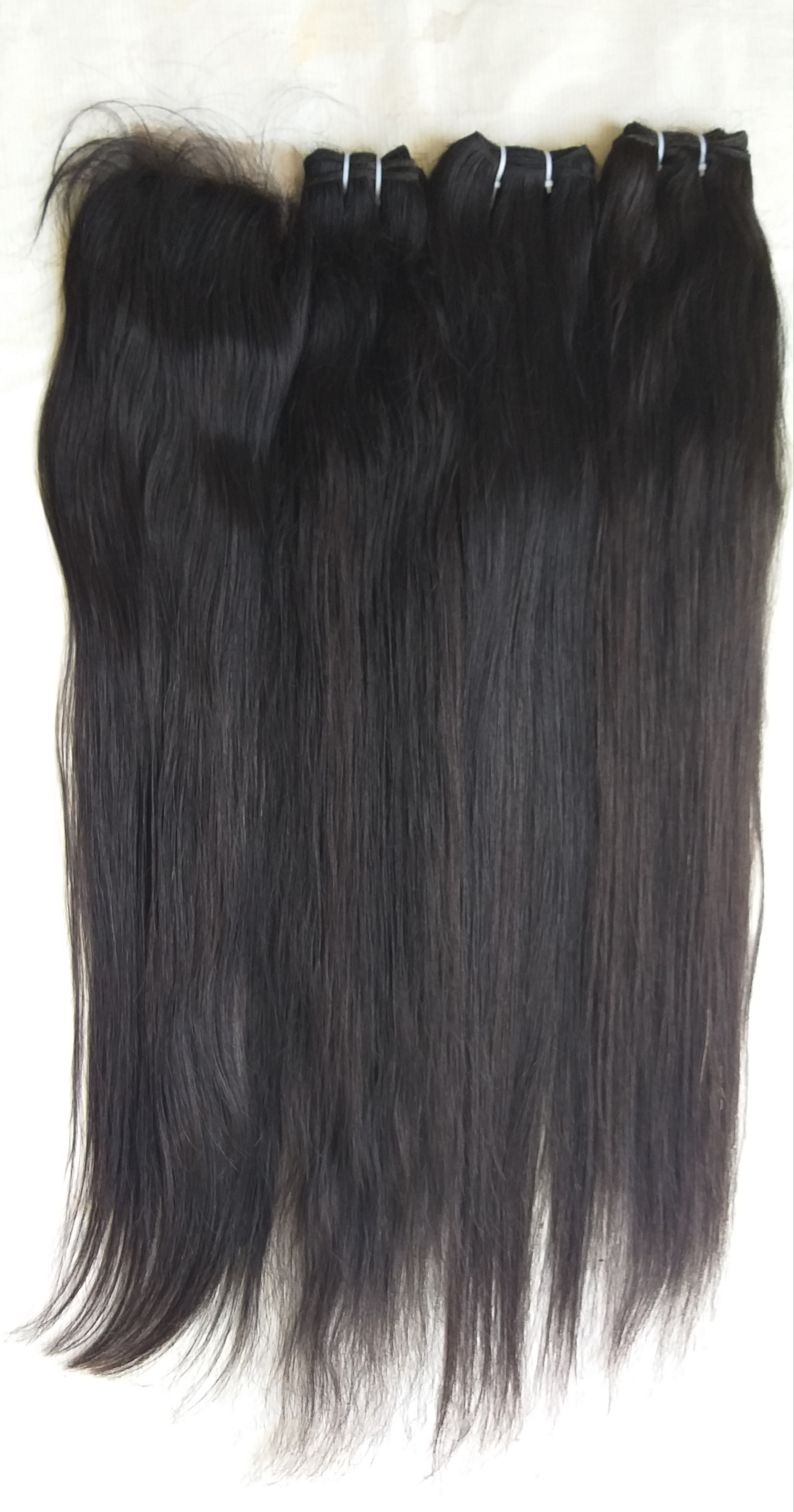 Straight Human Hair Extensions - 8-34 Inch Lengths, Natural Color, 100% Remy Indian Hair, Soft And Silky, Tangle Free, Shedding Free, Dyable And Bleachable, 13x4 Transparent Lace Frontal