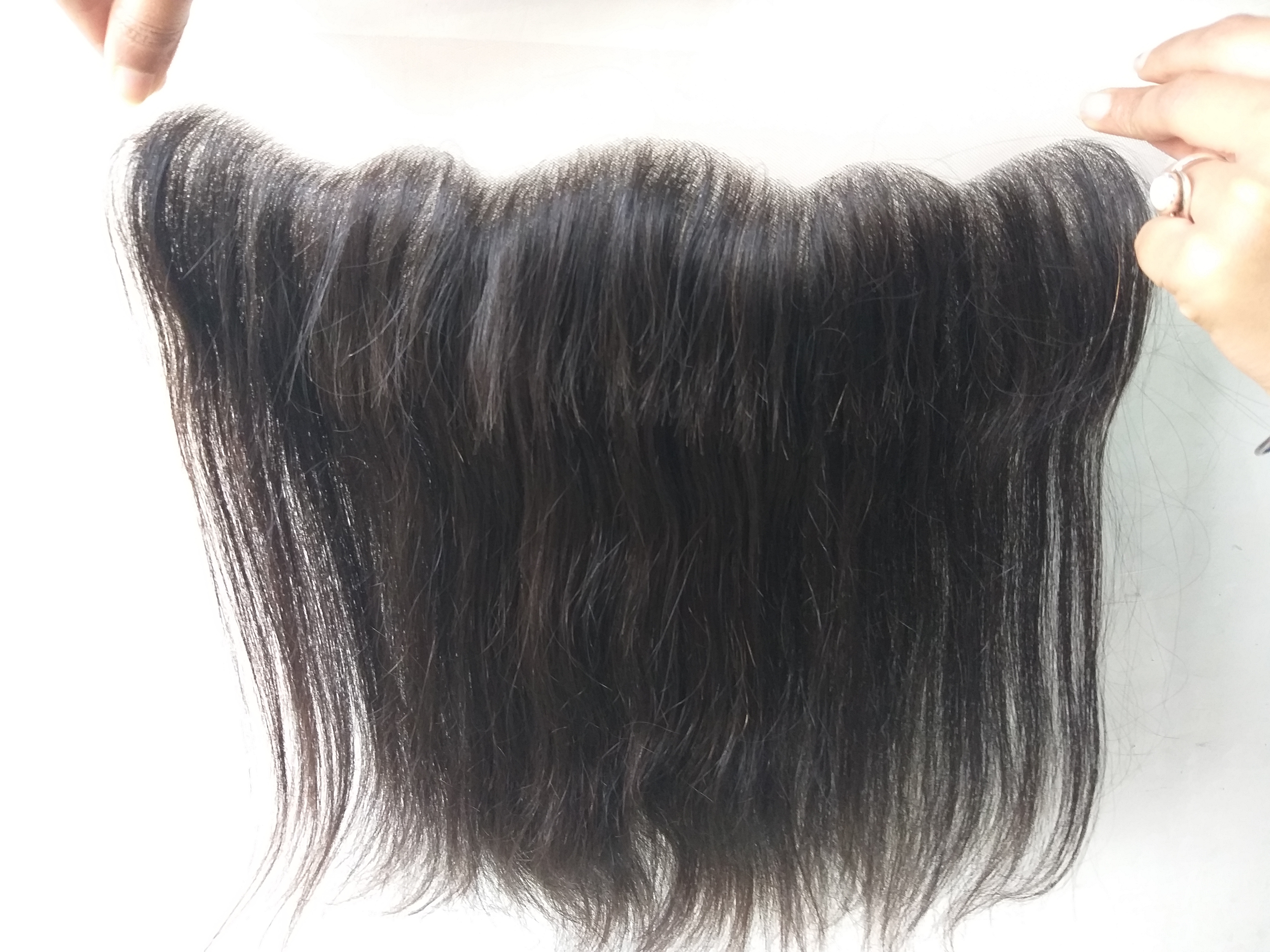 Straight Human Hair Extensions - 8-34 Inch Lengths, Natural Color, 100% Remy Indian Hair, Soft And Silky, Tangle Free, Shedding Free, Dyable And Bleachable, 13x4 Transparent Lace Frontal