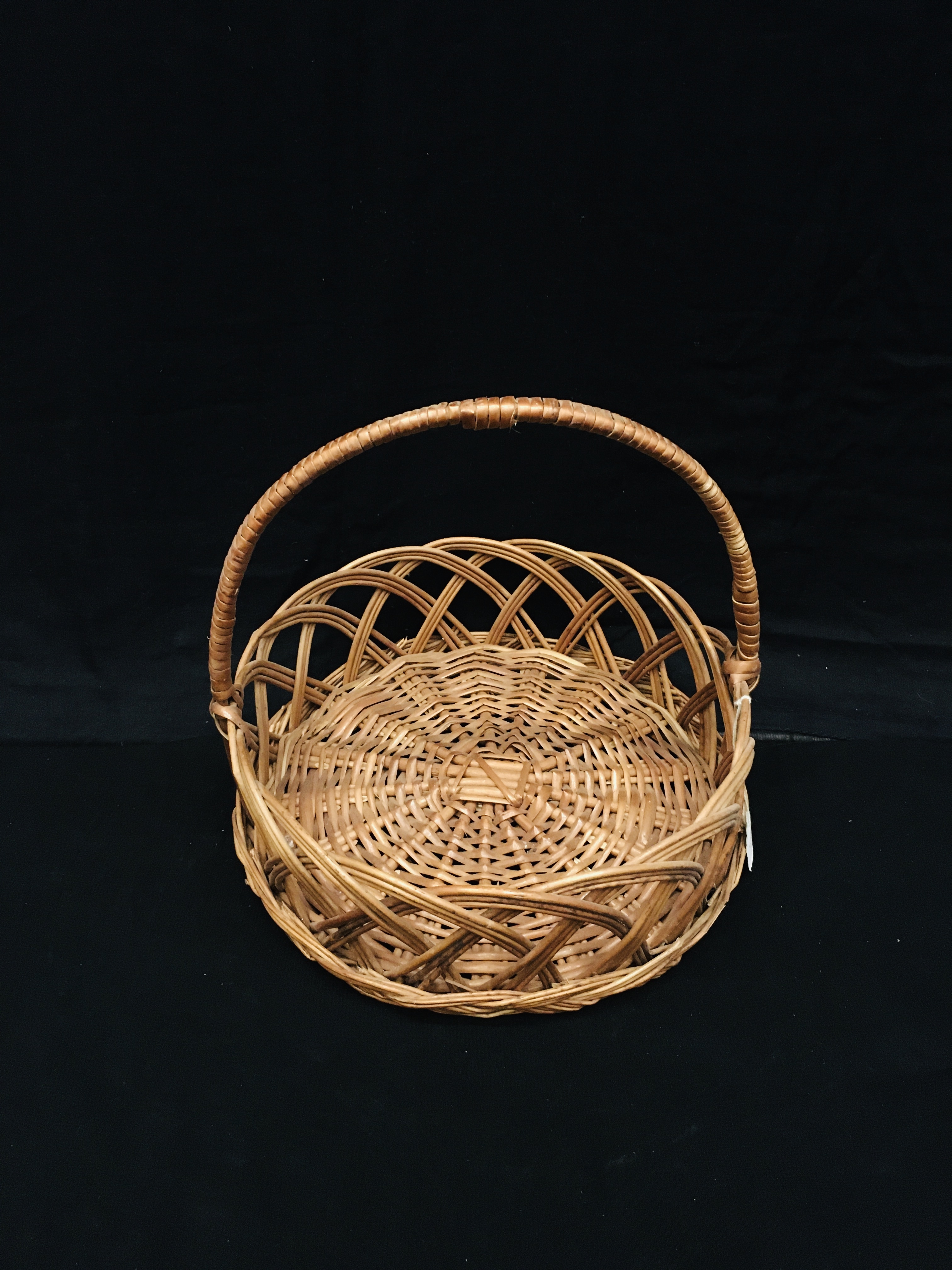Round Jally Basket 10 - Natural Cane & Bamboo Material Polished Finish | Perfect For Arts And Crafts Home Decoration Or Gift Giving