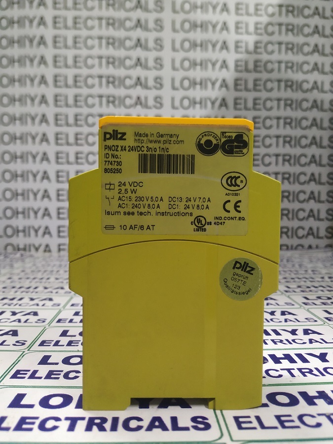 Pilz Pnoz X4 24vdc 3n/0 1n/c Safety Relay