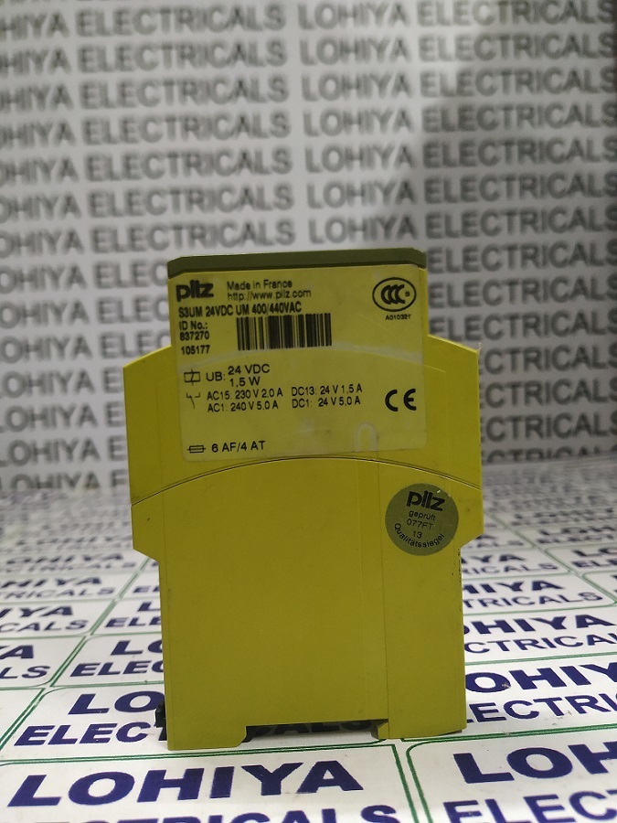Pilz S3um 24vdc Um 400/440vac Safety Relay