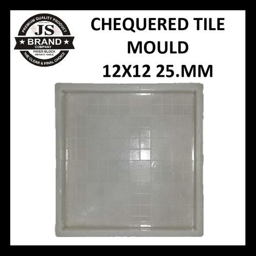 Floor Tiles Mould - Plastic, 300x300x25 Mm | 1-year Lifespan, Non-stick Inner, Mirror Finish, Enhanced Density For Chequered Tile Production