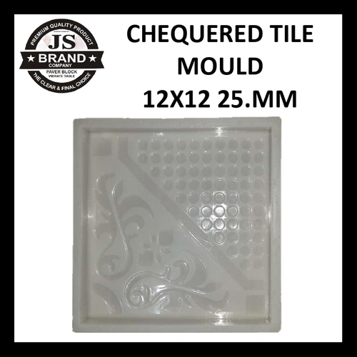 Floor Tiles Mould - Plastic, 300x300x25 Mm | 1-year Lifespan, Non-stick Inner, Mirror Finish, Enhanced Density For Chequered Tile Production