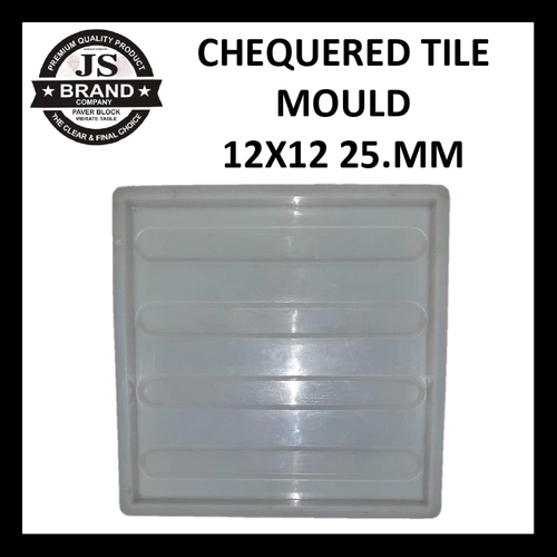 Floor Tiles Mould - Plastic, 300x300x25 Mm | 1-year Lifespan, Non-stick Inner, Mirror Finish, Enhanced Density For Chequered Tile Production