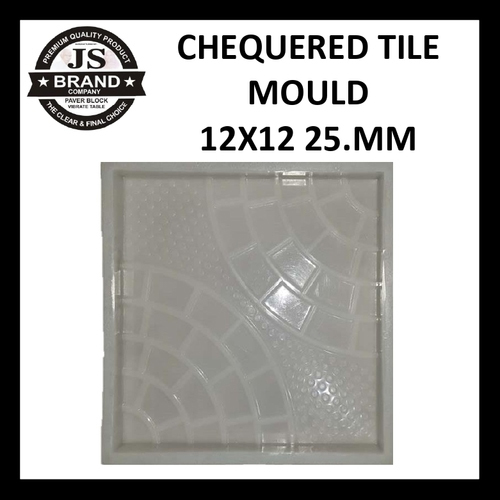Floor Tiles Mould - Plastic, 300x300x25 Mm | 1-year Lifespan, Non-stick Inner, Mirror Finish, Enhanced Density For Chequered Tile Production