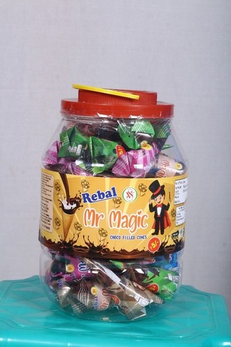 Chocolate Flavoured Cream Filled Cone - 12 Jars Containing 50 Sweet Chocolaty Pieces Each | Perfect Gift for Special Occasions