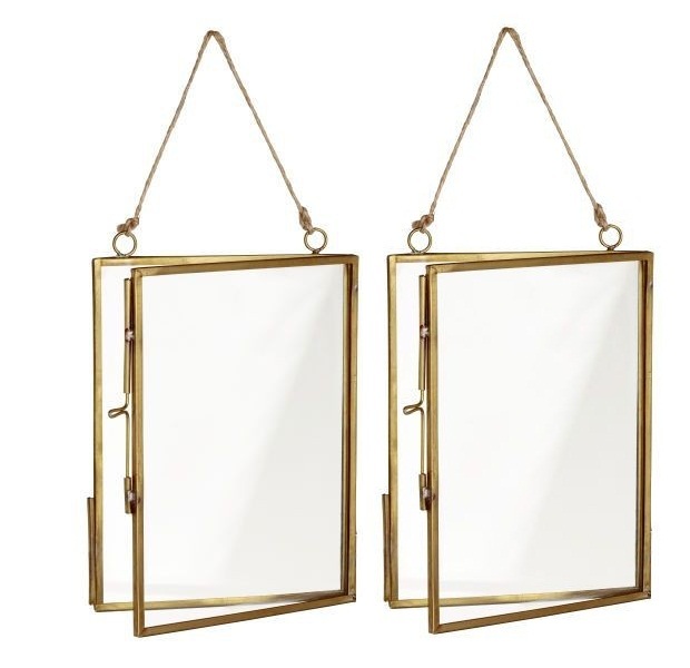 Gold And Silver (Customize) Glass Photo Frame