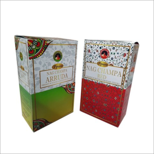 Incense Sticks Carton Packaging Box - Cardboard 10x8x4 Inches | Customized Design, Water Resistant, Durable Protection, Easy Transportation