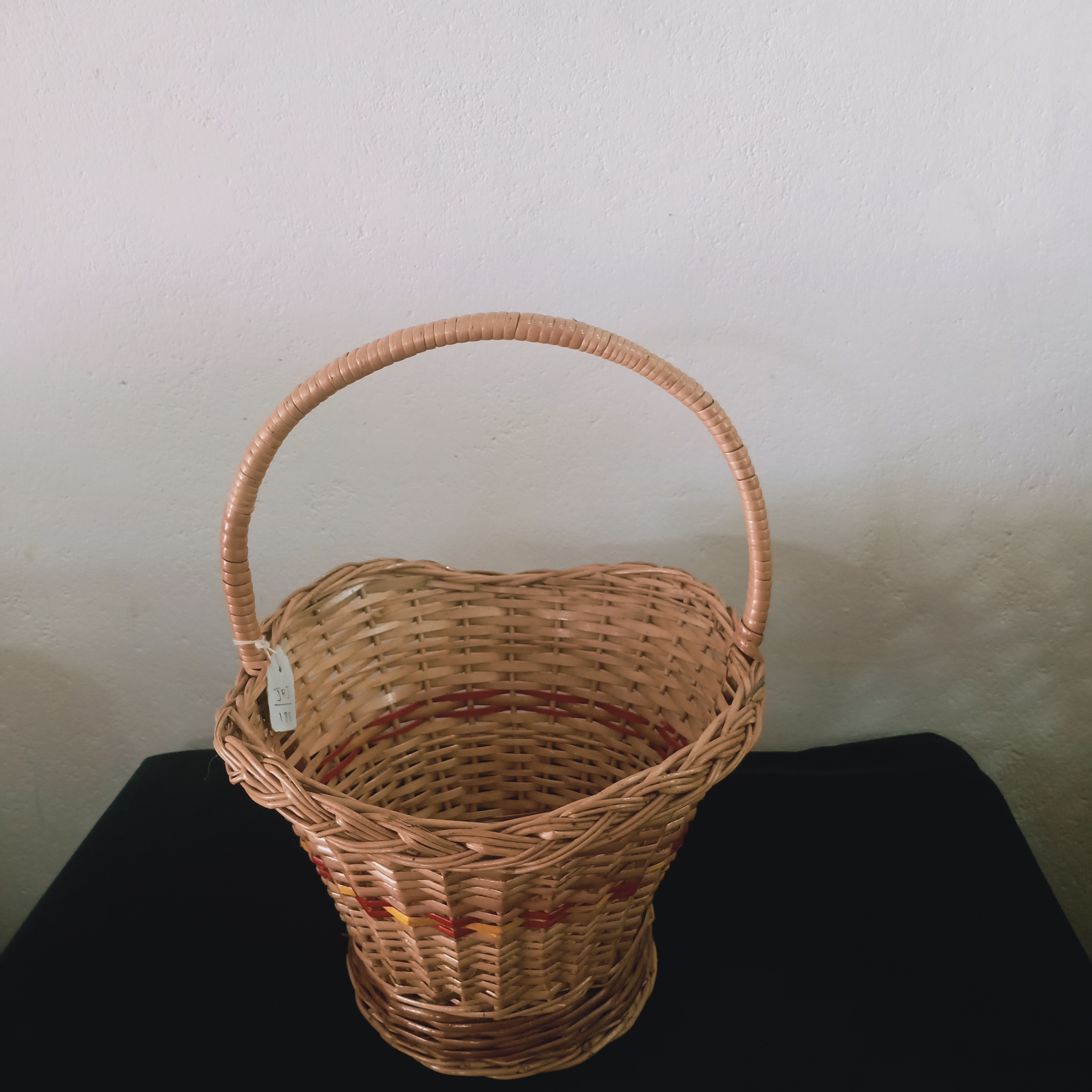 Zigzag Model Flower Basket (M) - Natural Cane And Bamboo Material | Handcrafted Floral Storage Solution With Eco-friendly Design