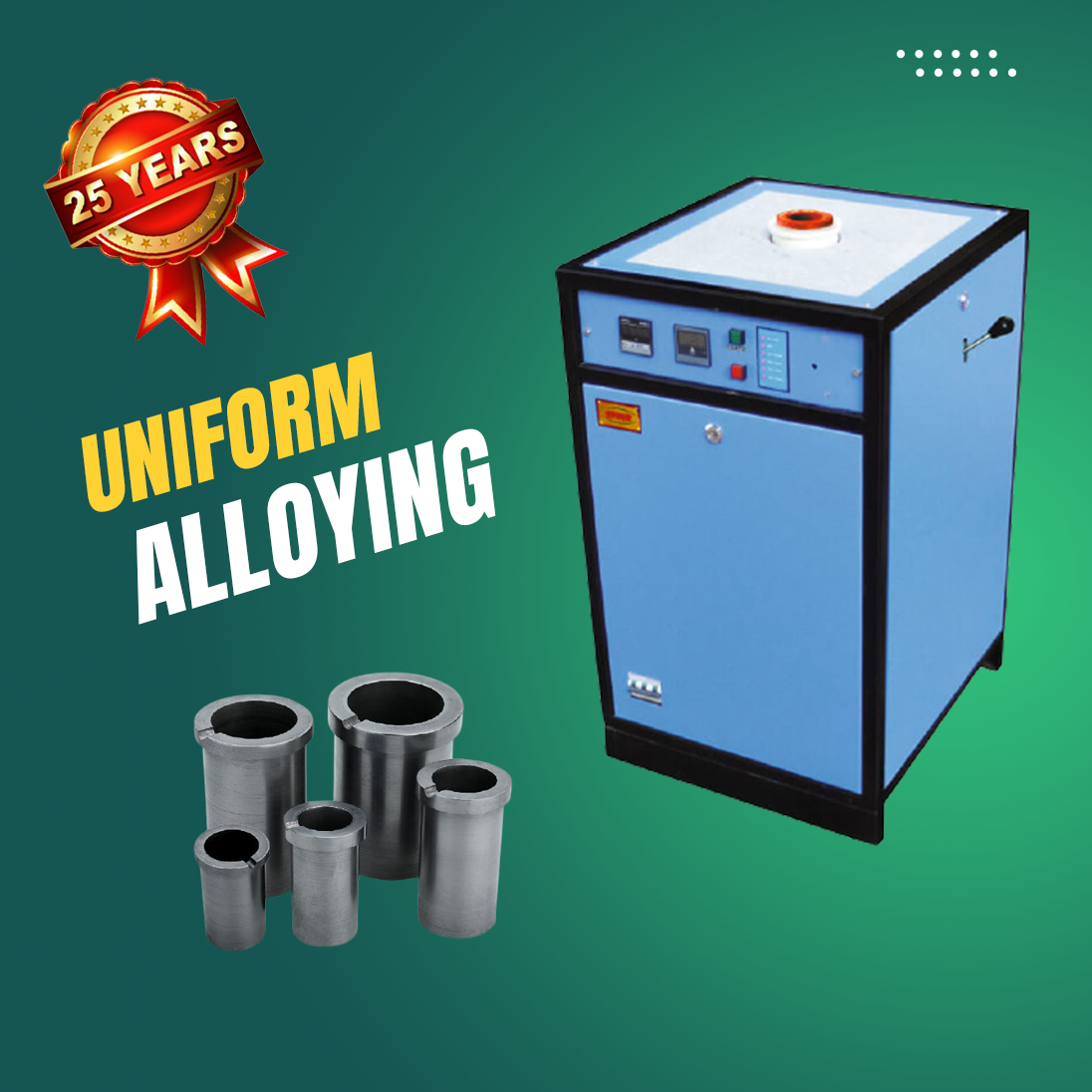Gray Induction Based Gold Melting Machine 3 Kg. In Three Phase