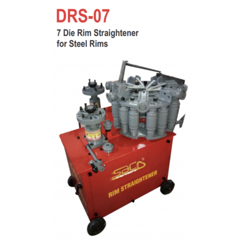 Rim Straightener - 7 Die Steel Rim Repair Tool , Portable Design, Heavy-Duty Castors, 220V/50Hz Operation, 1000+ Installations