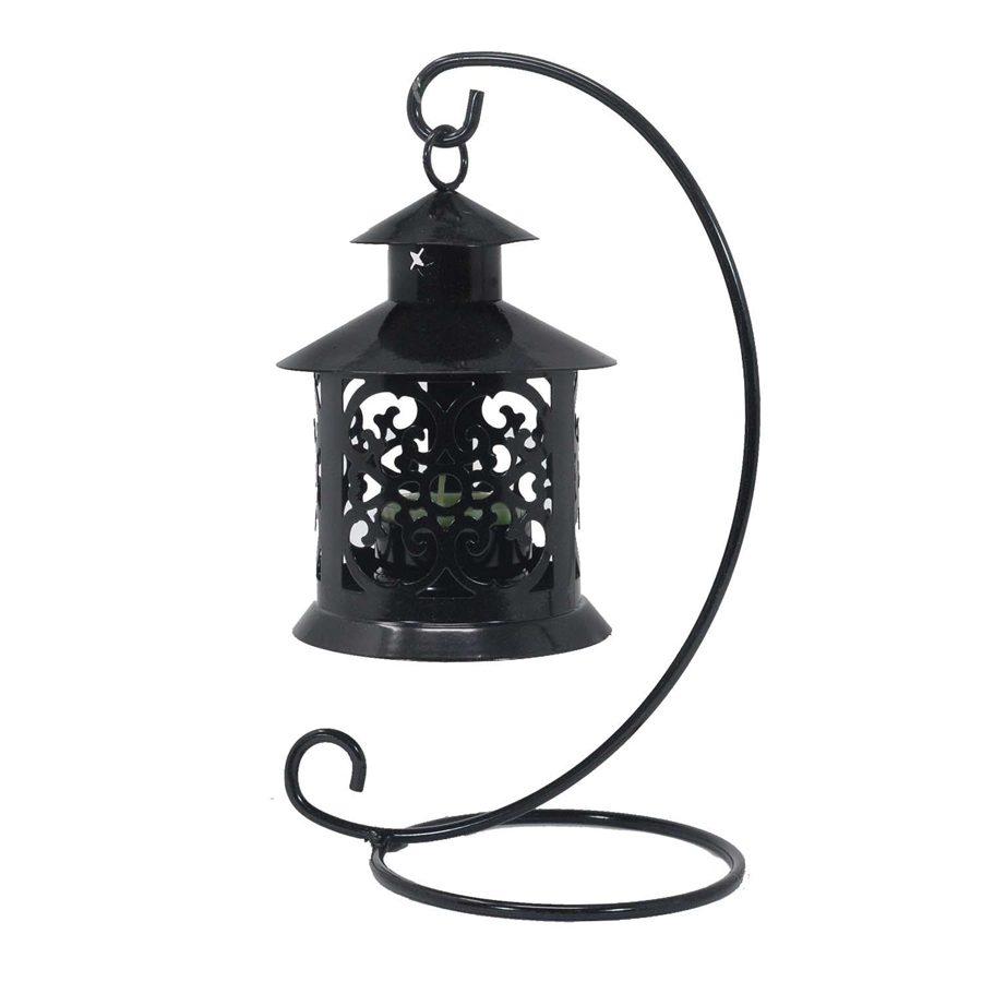 Multi Color Hanging Lantern - Iron Metal Finish, Elegant Design For Home & Wedding Decor, Versatile And Decorative Statement Piece