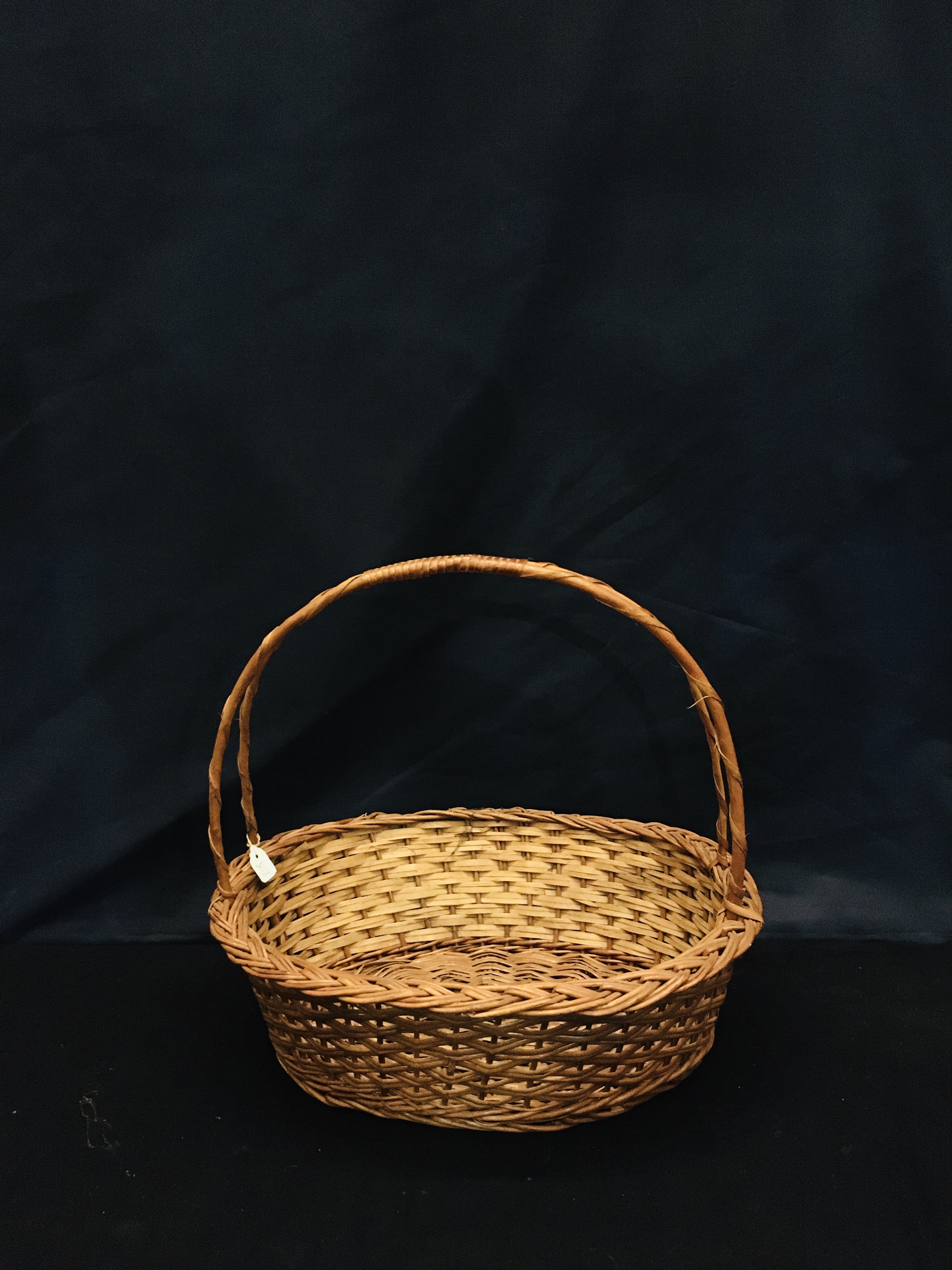 Oval Basket Double Handle(b) - Natural Cane And Bamboo Material, Eco-friendly Handcrafted Design, Stylish Oval Shape For Versatile Use