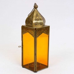 Multi Color Hanging Lantern - Iron, 127x203mm, Black Or Custom Color | Handmade, Coated Finish, Indian Style, Party Theme Decor