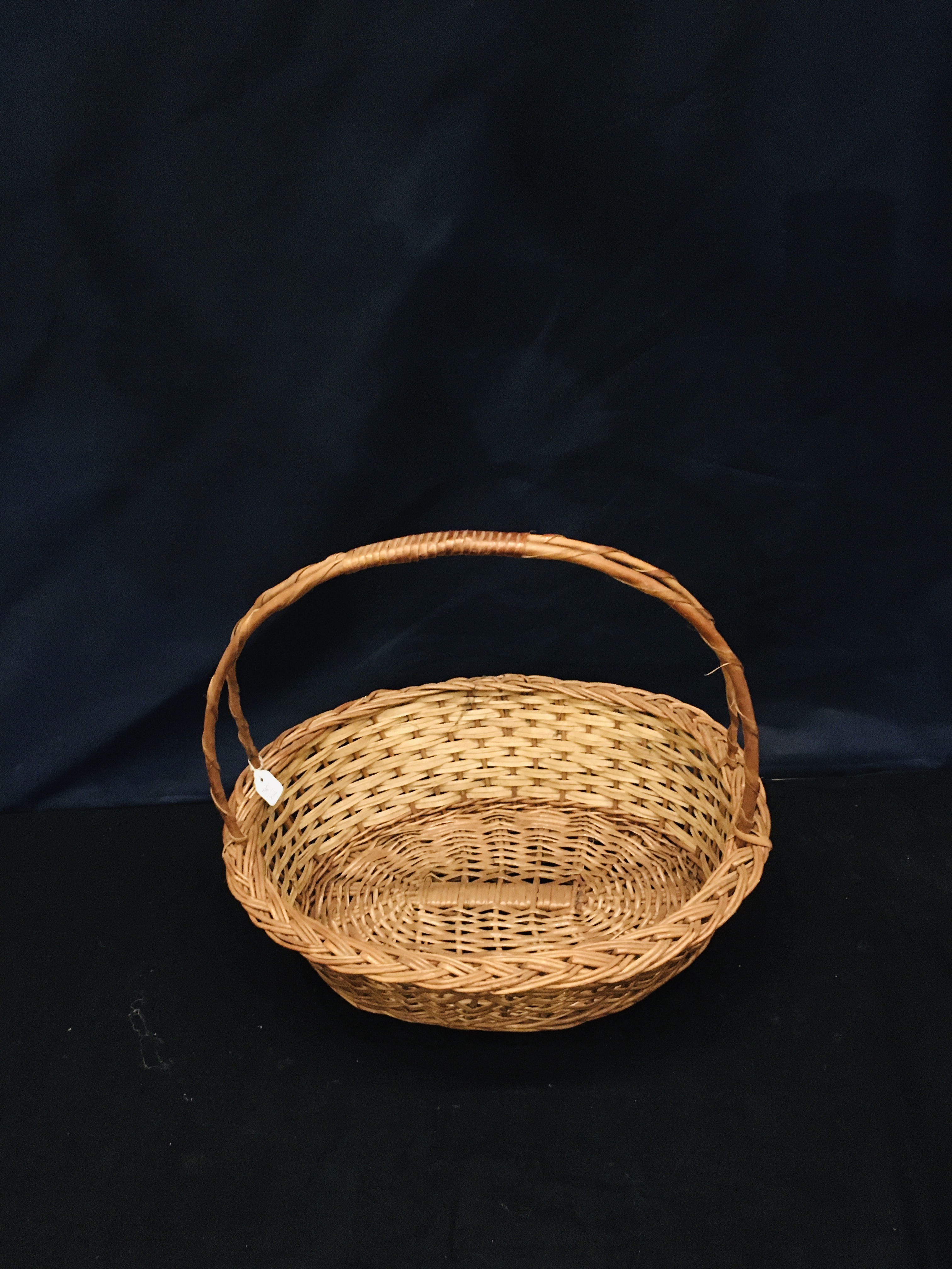 Oval Basket Double Handle (M) - Natural Cane And Bamboo Material, Polished Finish | Arts And Crafts, Gift, Home Decoration