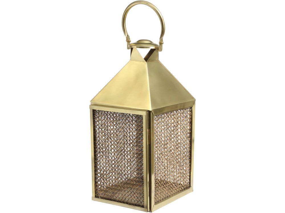 Iron Lantern - Metal, 203mm Height X 127mm Width | Black Or Customized Color, Easy To Clean, Rust Proof, Modern Arts Etching Design