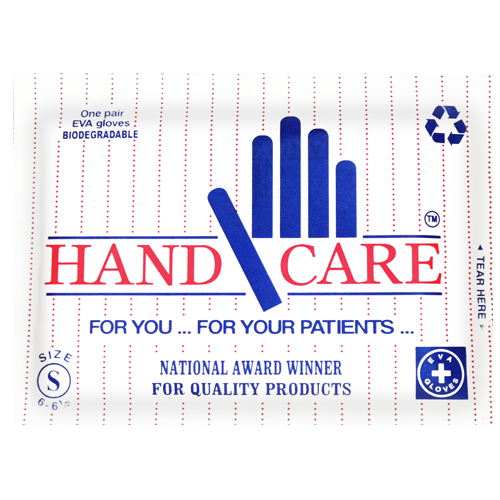 Handcare Eva Examination Gloves - Medical Grade Eva, Sizes: Mini, Small (S), Medium (M), Large (L) | Sterile, Biodegradable, Single-use Sachets