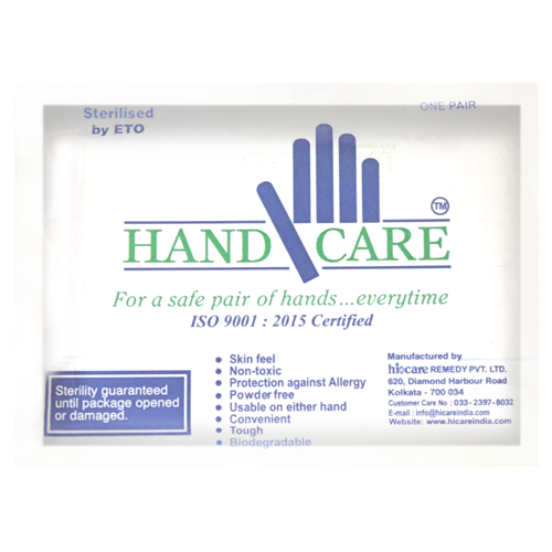 Handcare Eva Examination Gloves With Gripper - Medical Grade, Sterilized, Available In Mini, Small, Medium, Large Sizes, 100 Pieces Per Box