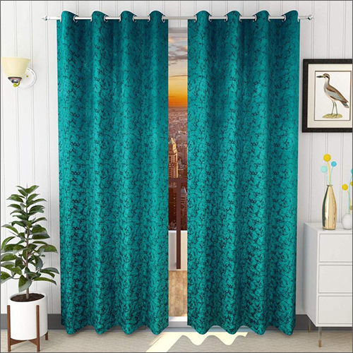 किसी भी रंग का एक्वा ग्रीन प्रिंटेड डोर कर्टन