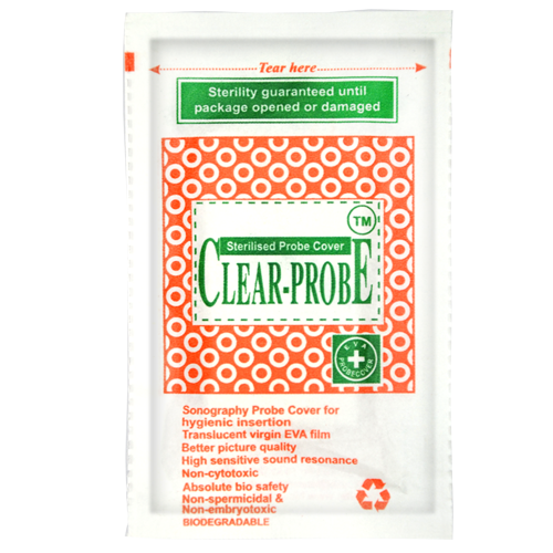 Clear Probe Cover - Medical Grade Disposable Probe Cover, 8.5 Inch Length X 3 Inch Diameter, Sterile For Ultrasound And Post-surgical Use