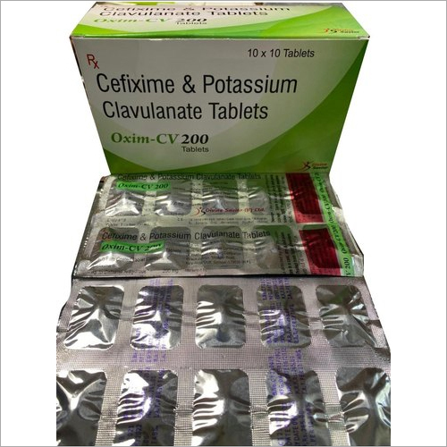 Oxim-Cv 200 Mg Cefixime And Potassium Clavulanate Tablets Grade: Medical Grade