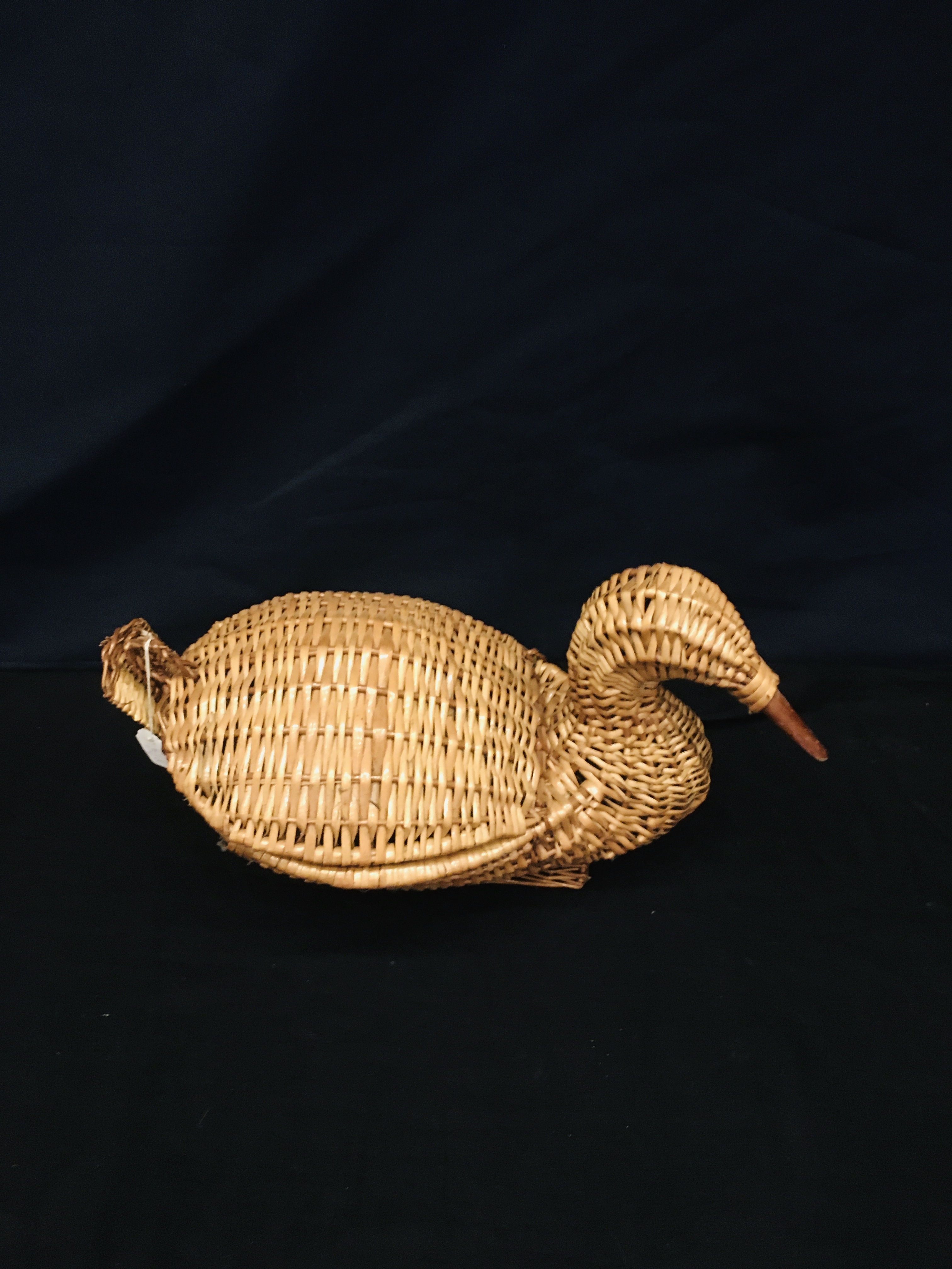 Duck With Cap B - Natural Cane And Bamboo Crafted Design | Handcrafted In India, Eco-friendly Material, Unique Artisanal Touch
