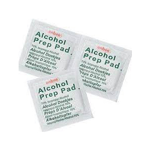 Alcohol Swab - Non-Woven Fabric, 2.5 x 2.5 Inches , 70% Alcohol Concentration, Gamma Irradiated, Individually Wrapped, 100 Pack