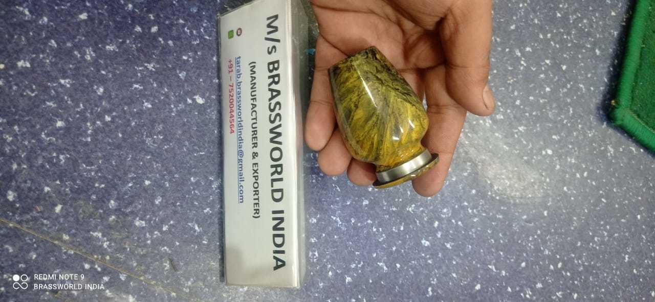 Aluminium Yellow And Green Keepsake Cremation Urn