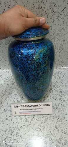ALUMINIUM BLUE AND BLACK TEXTURE CREMATION URN
