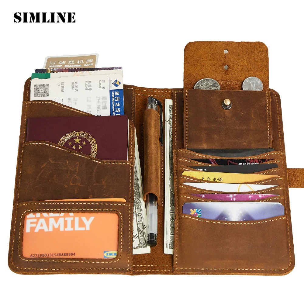 Wallets & Passport Holder - Multi-compartment Design, Versatile Storage For Tickets & Passes, Available In Various Colors And Materials