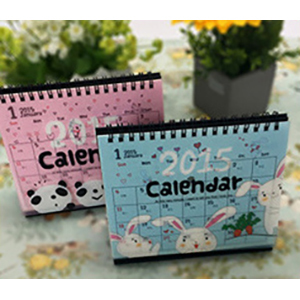 Customized Calendar - Cardboard, 5x7 Inches | Full Color Printing, Spiral Binding, Glossy Finish, Portrait Orientation, Desk Calendar
