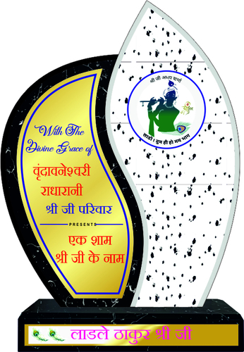 विभिन्न रंगों की लकड़ी की ट्रॉफी (W-833)