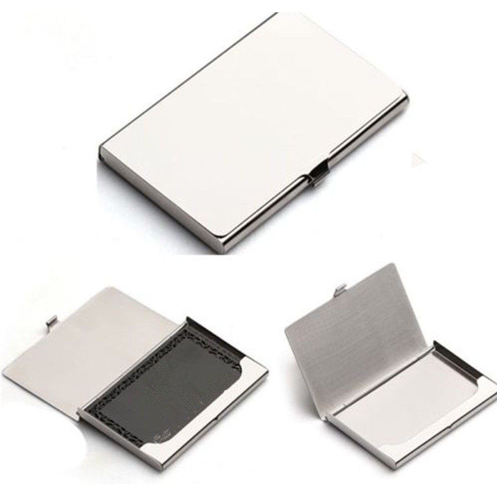 Card Holder - Stainless Steel, Classic Design | Convenient Storage For Business Cards, Atm, Credit & Driving License Cards