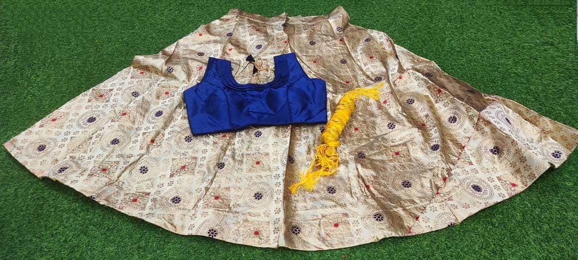 Ladies Lehenga - Heavy Jacquard Silk Fabric, Free Size | 3-piece Set With Stylish Dupatta, Embroidered Blouse, All Season Wear