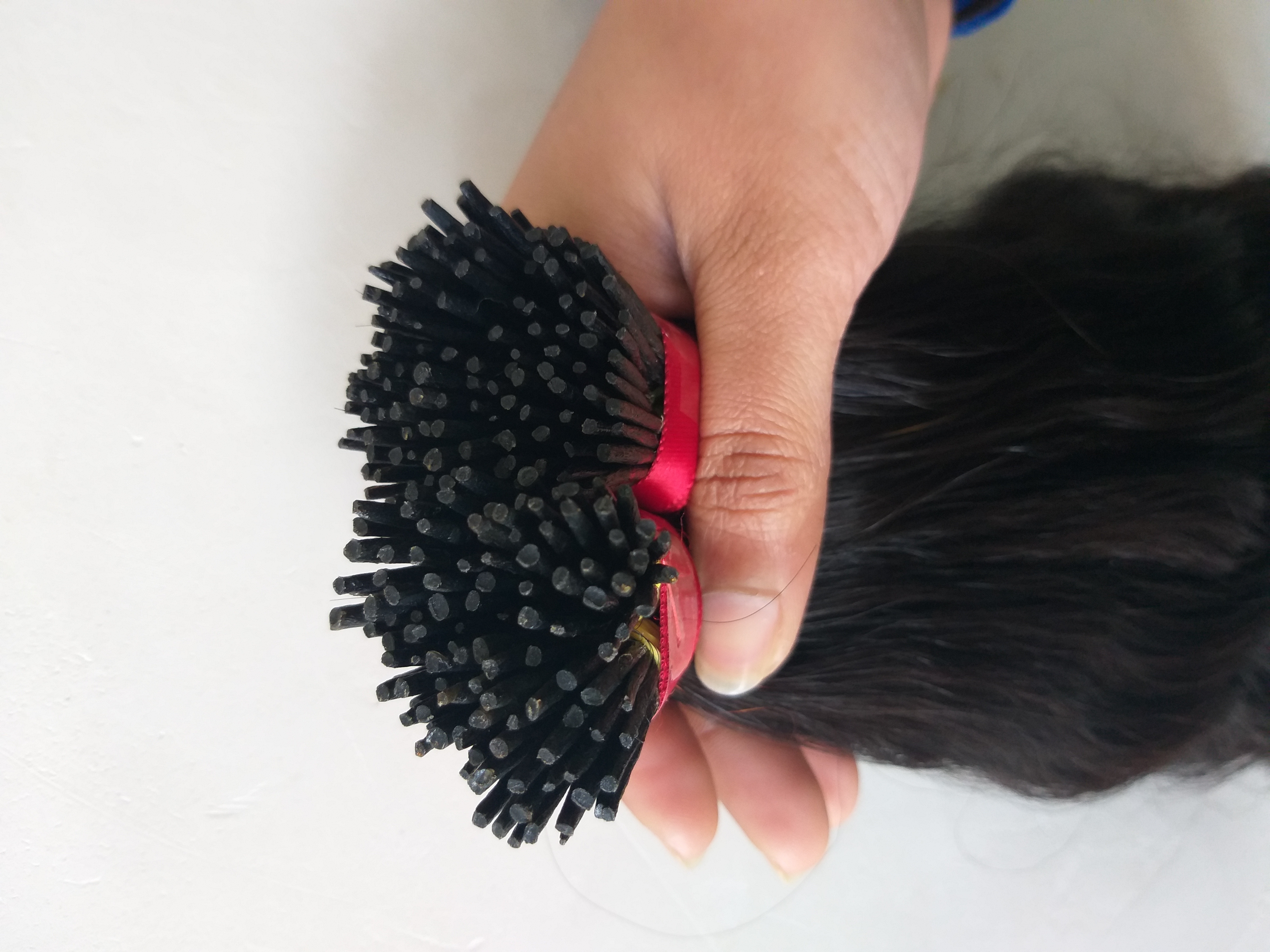Natural I Tip Hair Extensions Black Straight Hair Extensions