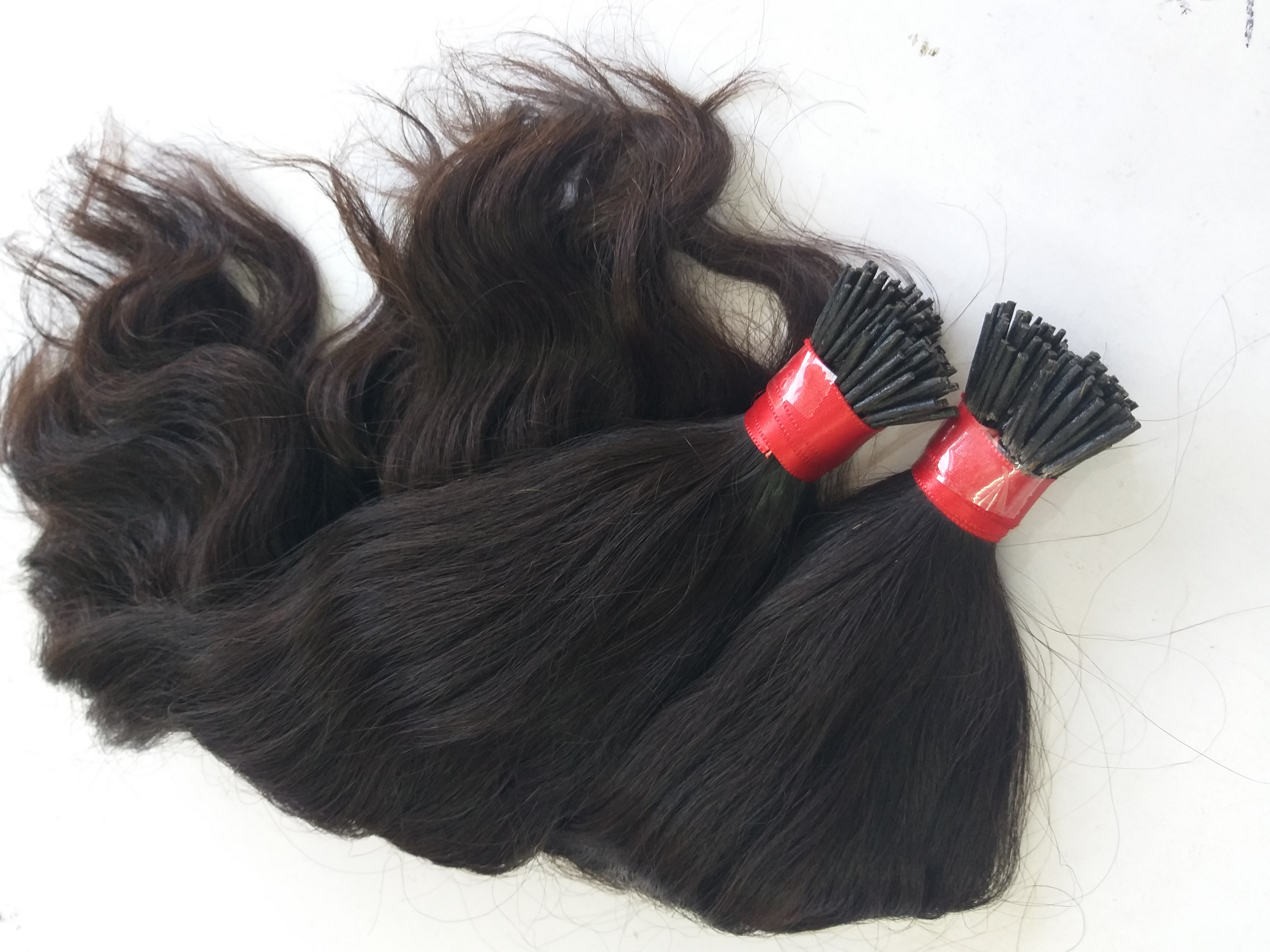Natural I Tip Hair Extensions Black Straight Hair Extensions
