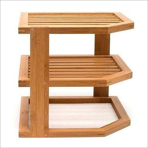 वुडन कॉर्नर प्लेट रैक