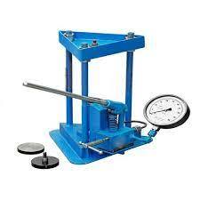 Point Load Index Tester - Mild Steel Construction, 10 Tonne Hydraulic Capacity | Portable Rock Testing Instrument With Adjustable Conical Platens, Hand Operated Pump And Pressure Gauge