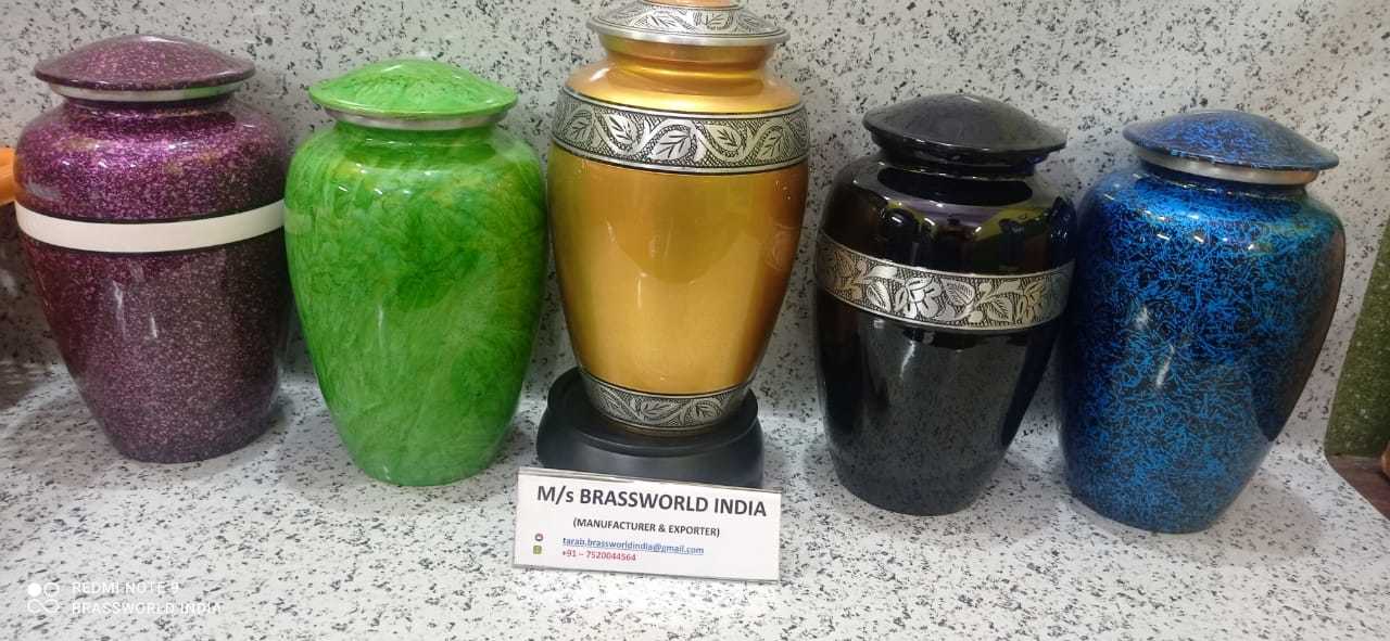Aluminium Multicolor Cremation Urn