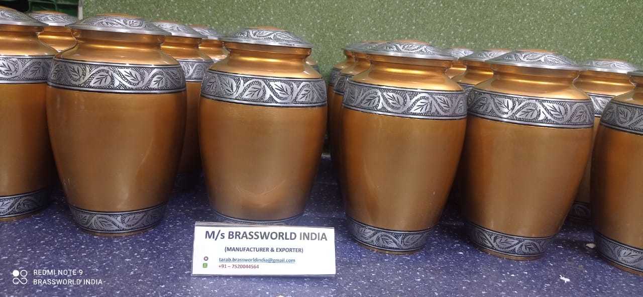 Aluminium Multicolor Cremation Urn
