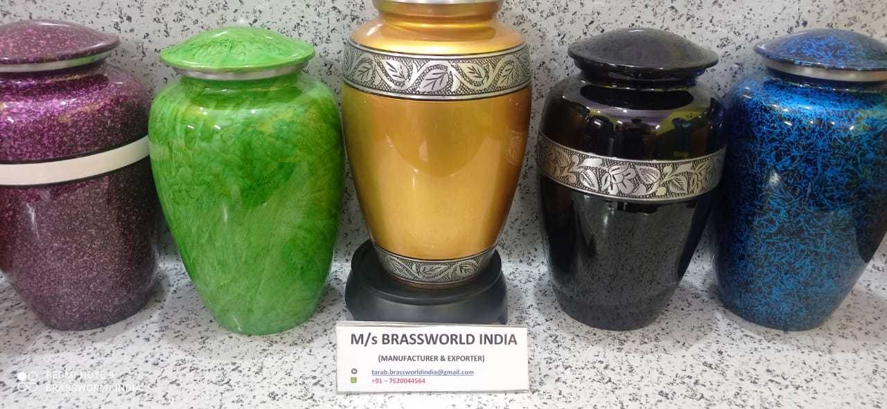 Aluminium Multicolor Cremation Urn