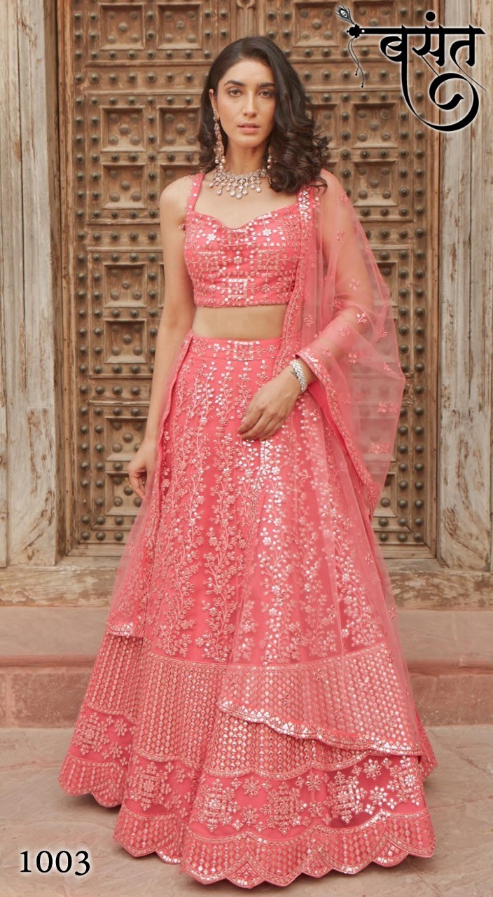 Sabyasachi Designer Indian Wedding Lehenga Choli - Organza Fabric, Customized Size, Plus Size Options | Embroidered Design, Elegant Bollywood Style, Perfect For Haldi Bridal Ceremony